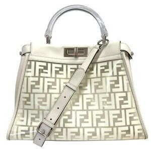 FENDI Peekaboo Limited Edition Clear White Handbag Shoulder Bag Vinyl Leather